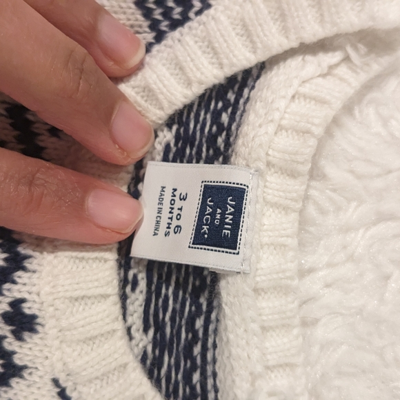 Janie and Jack baby boy sweater 3 to 6 mo - Picture 2 of 5